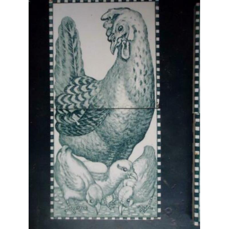 tegeltableau 2 x Meissen Ernst Teichert Gmbh art deco