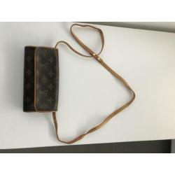 Louis Vuitton Twice Pochette canvas tas bruin