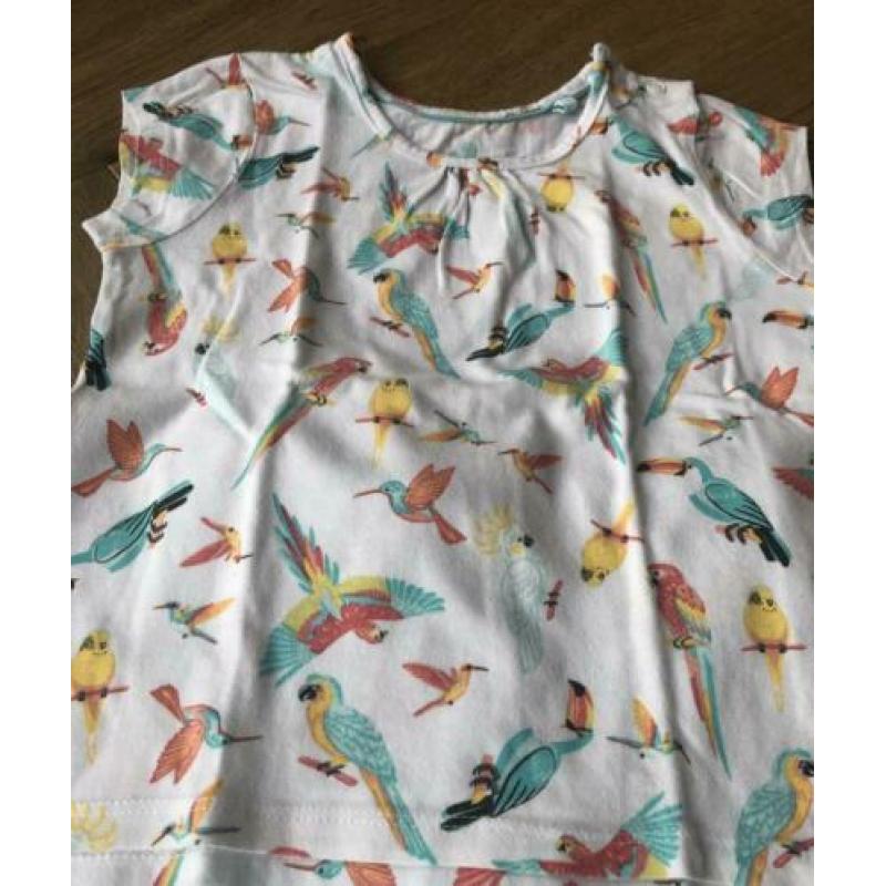 Meisjeskleding 3x shirt 2x legging tshirt top broekje 86 92
