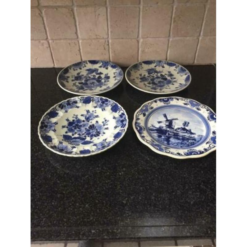 Delfts blauw ophangborden 21 cm doorsnee