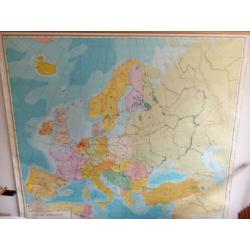 mooie grote schoolkaart van Europa