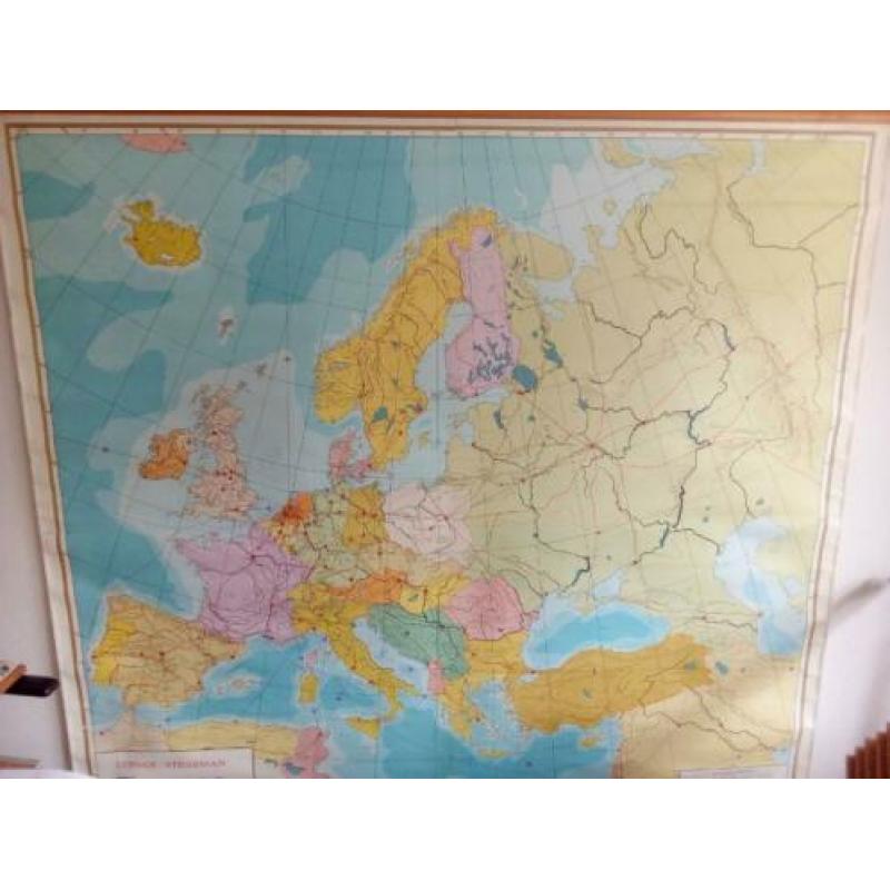mooie grote schoolkaart van Europa