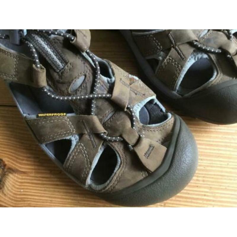 Mt 38 - Keen waterproof leren sandalen leer groen bruin