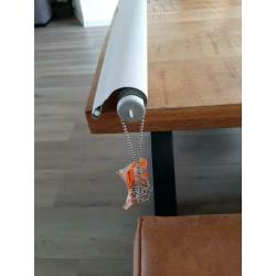 Rolgordijn grijs, verduisterend 136.5cm breed en 112cm lang