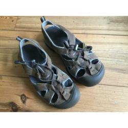 Mt 38 - Keen waterproof leren sandalen leer groen bruin