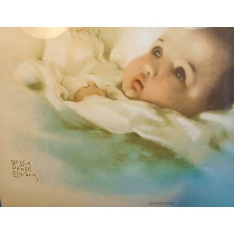 VINTAGE SCHILDERIJ “AWAKING”, Bessie Pease Gutmann (1918)