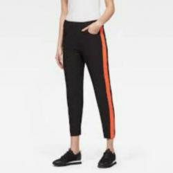 G-Star zwart broek met oranje bies maat XS Materiaal: 87 %
