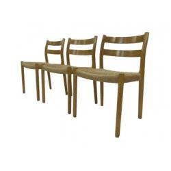 Set van 6 vintage stoelen nr. 84 Niels Otto Møller Design
