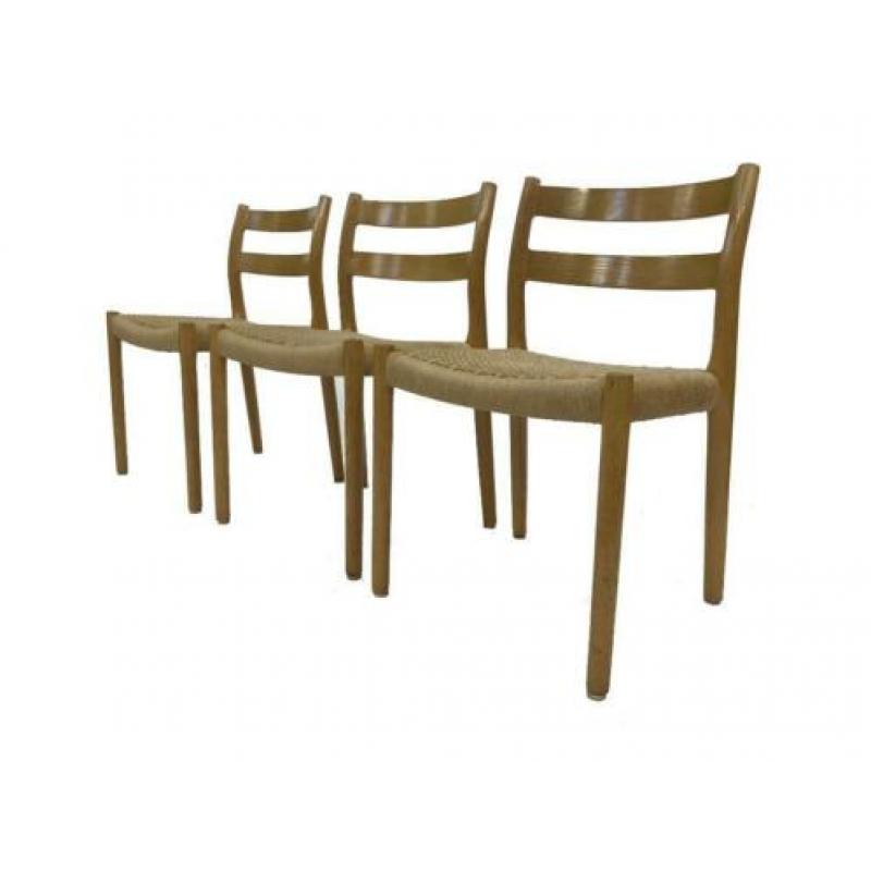 Set van 6 vintage stoelen nr. 84 Niels Otto Møller Design