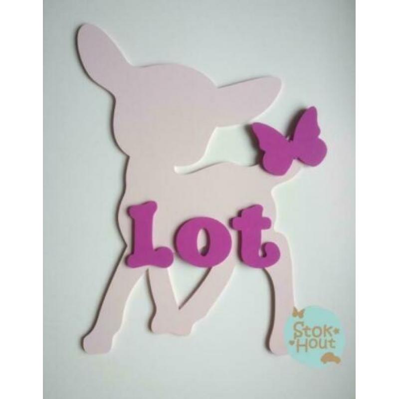 Origineel hip houten naambord voor kinderkamer | Stokhout 59