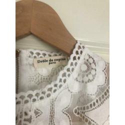 Kanten top broderie s/m