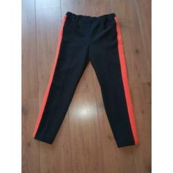G-Star zwart broek met oranje bies maat XS Materiaal: 87 %