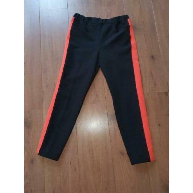 G-Star zwart broek met oranje bies maat XS Materiaal: 87 %