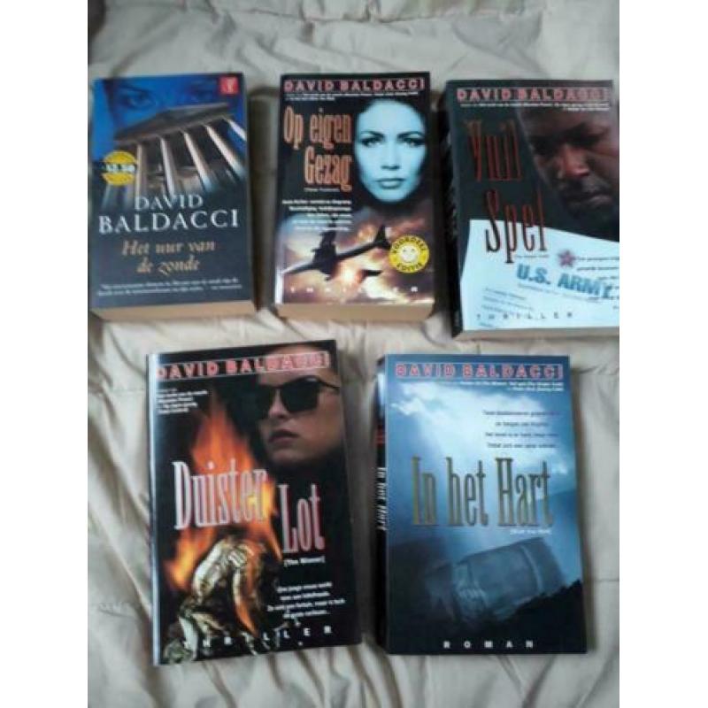 5 boeken van David Baldacci oa duister lot, vuil spel
