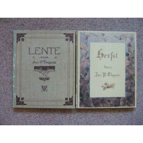 2 platenalbums Lente en Herfst - Jac P Thijsse (Verkade)