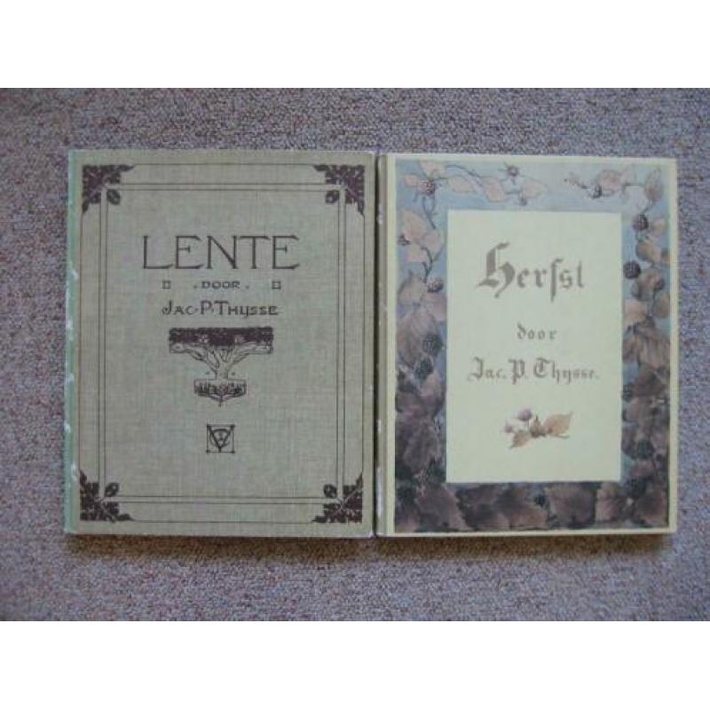 2 platenalbums Lente en Herfst - Jac P Thijsse (Verkade)