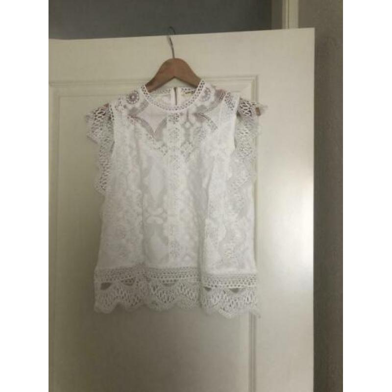 Kanten top broderie s/m
