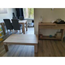 Complete set inboedel eettafel salontafel side table tv kast