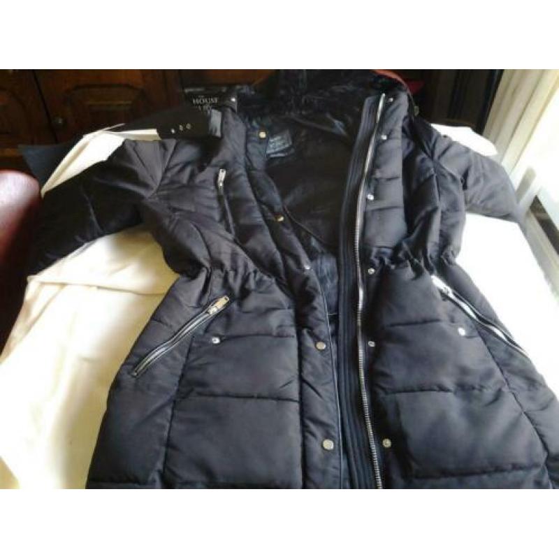 Bershka Outerwear Super Winter Licht Gewatteerde Jas Zwart L