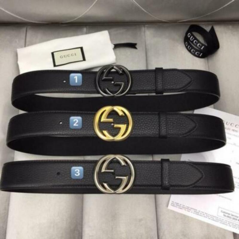 Gucci Lederen Riem GG Gesp