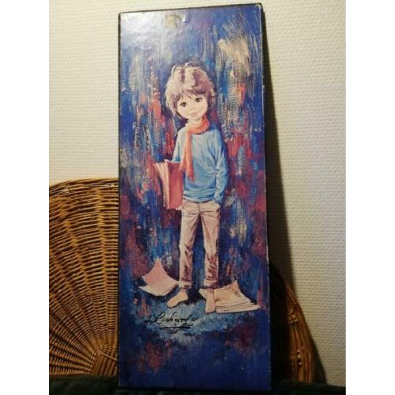 Vintage prent schooljongen jongen jongentje A. Richard