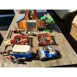 boerderij playmobiel met paardentrailer