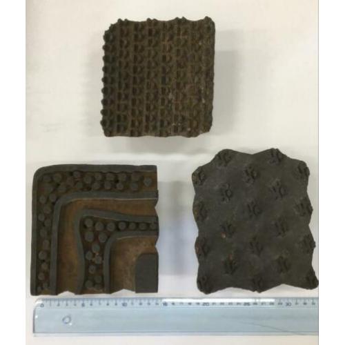 3 oude batik stempels