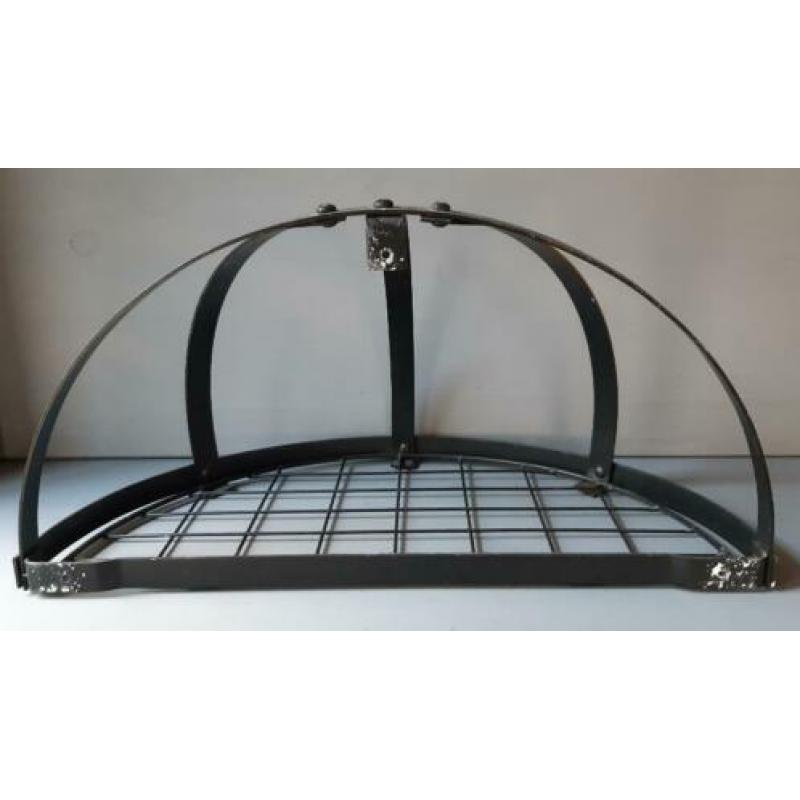 Pannenrek, wand Halfrond 57x28x28 cm Zwart