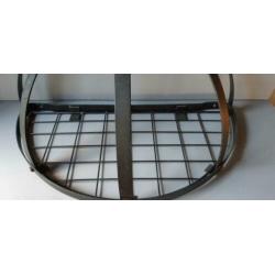 Pannenrek, wand Halfrond 57x28x28 cm Zwart