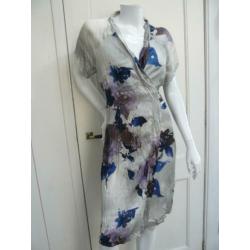 SUMMUM wikkeljurk met bloemen, maat 38, NIEUW
