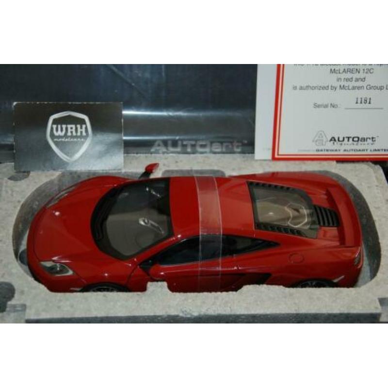 1:18 MCLAREN 12C coupe red Autoart signature WRH