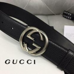 Gucci Lederen Riem GG Gesp