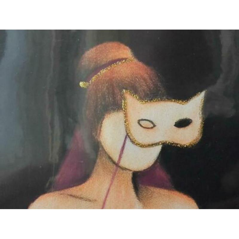 Bijzondere mooie Engelse giclee van Pascale Bigot 53,5 cm.