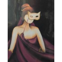 Bijzondere mooie Engelse giclee van Pascale Bigot 53,5 cm.