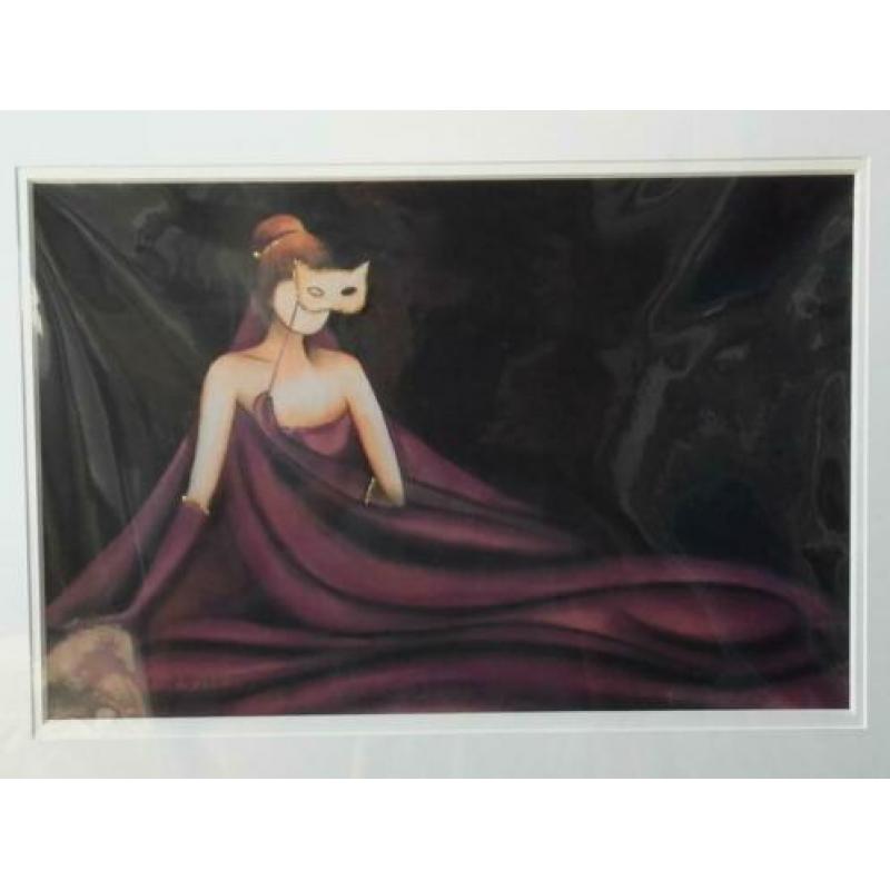 Bijzondere mooie Engelse giclee van Pascale Bigot 53,5 cm.