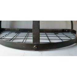 Pannenrek, wand Halfrond 57x28x28 cm Zwart