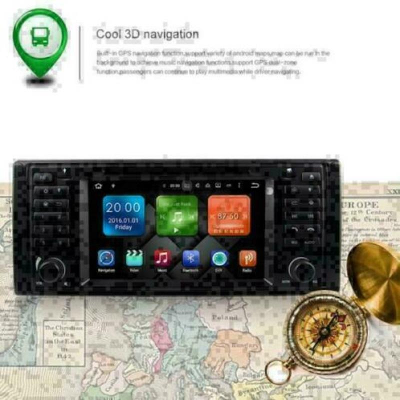 BMW 5serie E39 android 8.1 wifi dvd navigatie carplay usb hd