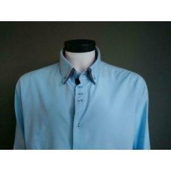 Mooi Martino Milano overhemd. Licht Blauw. Maat XXL / 2XL.