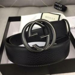 Gucci Lederen Riem GG Gesp