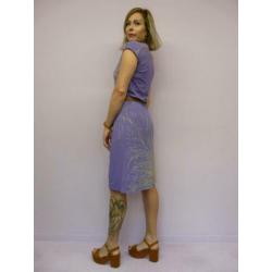*Abfab Vintage Paarse Jurk uit Italie 42*