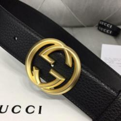 Gucci Lederen Riem GG Gesp