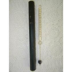 Antiek medisch object Antieke thermometer in originele doos