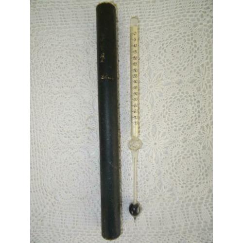 Antiek medisch object Antieke thermometer in originele doos