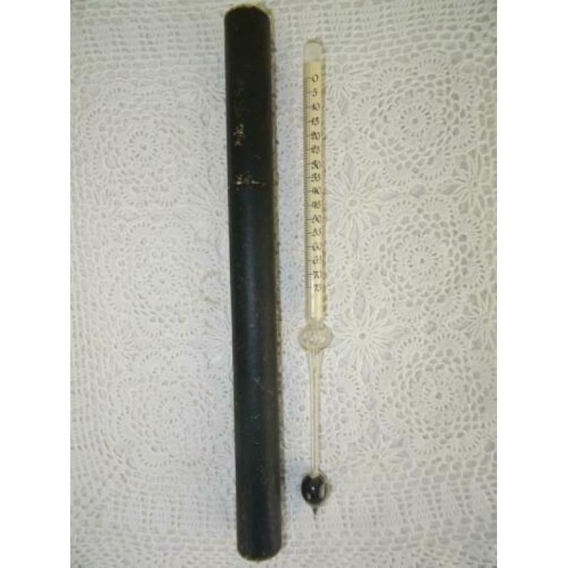 Antiek medisch object Antieke thermometer in originele doos
