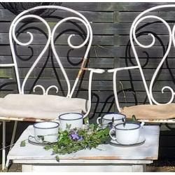 Prachtige brocante tuinset