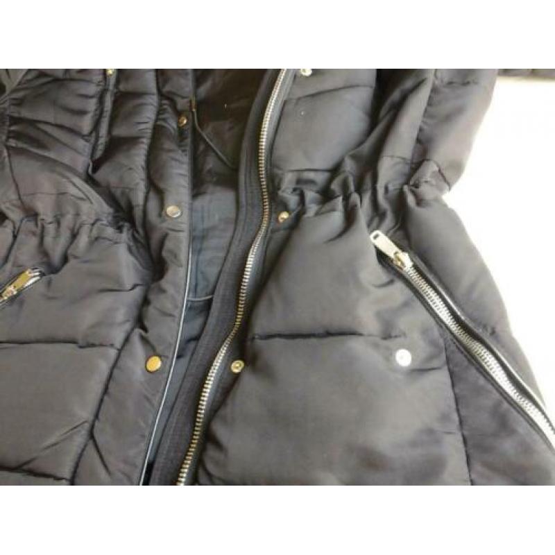 Bershka Outerwear Super Winter Licht Gewatteerde Jas Zwart L