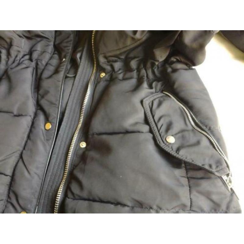 Bershka Outerwear Super Winter Licht Gewatteerde Jas Zwart L