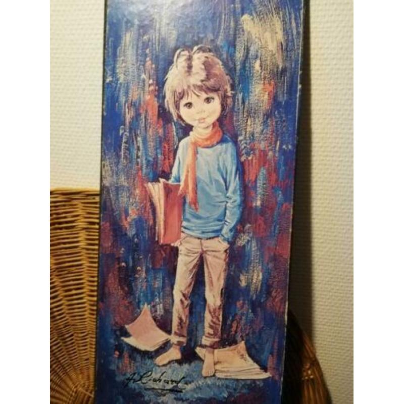 Vintage prent schooljongen jongen jongentje A. Richard