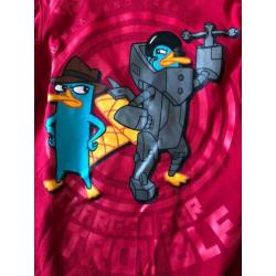 Phineas and Ferb shirt maat 122/128