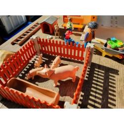 boerderij playmobiel met paardentrailer